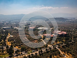 Aerial photo of Espacio Escultorico in Mexico City photo