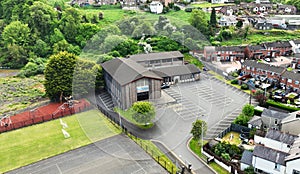 Aerial photo of First Larne Presbyterian Church Larne Co Antrim Northern Ireland