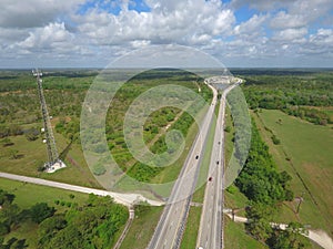 Aerial photo of the Florida Turnpike