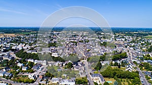 Aerial photo of Guerande medieval city in Loire Atlantique photo