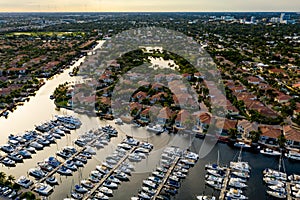 Aerial photo Harbor Islands and Loggerhead Marina Hollywood Florida photo