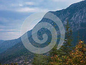 Aerial photo of hill near town of Ormana Ibradi Antalya Turkey