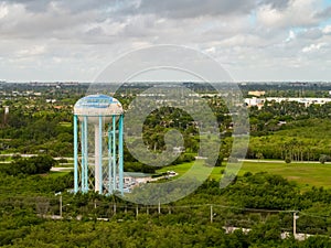 Aerial photo Hollywood Florida water tower photo