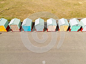 Aerial photo Hove Beach Huts Brighton