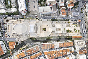 Aerial photo of izmir with drone during daytime