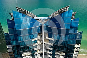 Aerial photo Jade Ocean Beach Miami Sunny Isles Florida highrise condominium