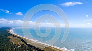 Aerial photo of La Barre de Monts beach in Vendee