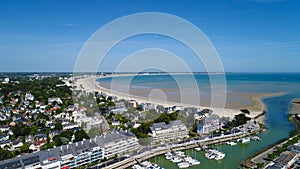 Aerial photo of la Baule Escoublac bay from Le Pouliguen photo