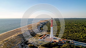 Aerial photo of lighthouse La Coubre