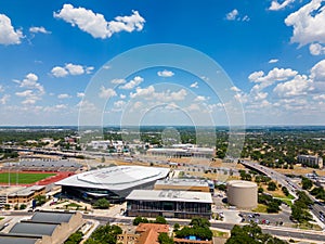 Aerial photo Moody Center at University of Texas