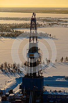 Aerial photo of Oil Drilling Rig