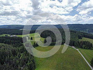 Aerial photo over the Black Forest