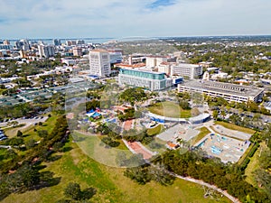 Aerial photo Payne Park and government buildings Sarasota FL