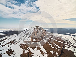 Aerial Photo of a pearl Bashkortostan - Toratau, Tra-Tau winter season.