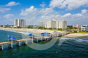 Aerial photo of Pompano Beach FL summer scene photo