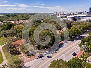 Aerial photo print Peacock Park Coconut Grove Miami FL 2024