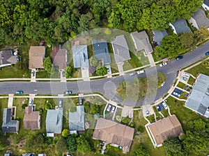 Quiet street in small american town