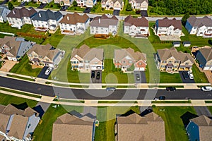 Aerial photo residential upscale homes in Brookside Delaware USA