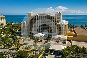 Aerial photo Ritz Carlton Hotel Key Biscayne Miami Florida USA