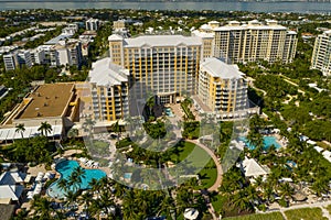 Aerial photo Ritz Carlton Hotel Key Biscayne Miami Florida USA