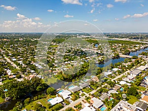 Aerial photo river around Wilton Manors photo