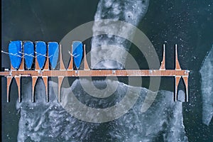 Aerial photo of Sailing boats in Lake Balaton