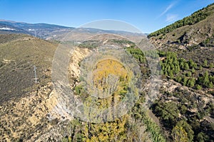 Aerial photo of the south of Granada in the Alpujarra photo