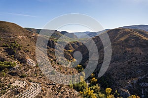 Aerial photo of the south of Granada in the Alpujarra photo