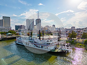 Aerial photo Steamboat Natchez New Orleans Mississippi River