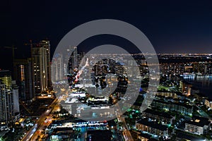 Aerial photo Sunny Isles Beach Miami Dade at night photo