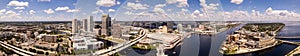 Aerial photo Tampa scene with Convention Center and General Hospital river