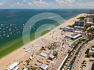 Aerial photo Tortuga Music Festival on Fort Lauderdale Beach FL photo