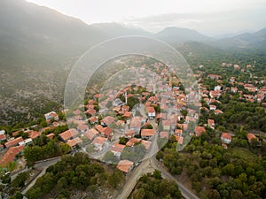 Aerial photo of town of Ormana Ibradi Antalya Turkey