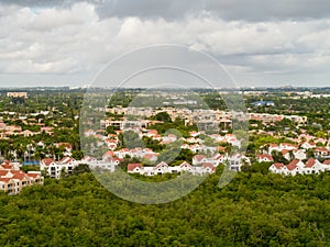 Aerial photo townhomes in Broward County Florida