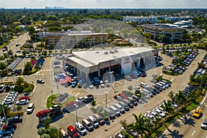 Aerial photo Toyota dealer dealership North Miami Florida