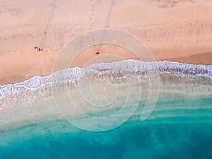 Aerial photo of tropical beach