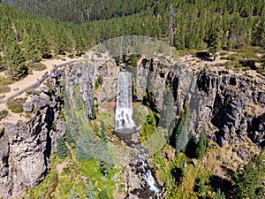 Aerial photo of Tumalo Falls, Oregon