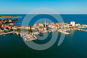 Aerial photo of Umag town, Croatia