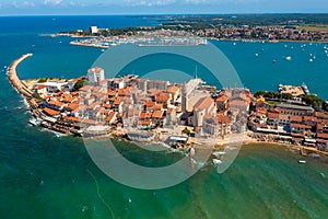 Aerial photo of Umag town, Croatia