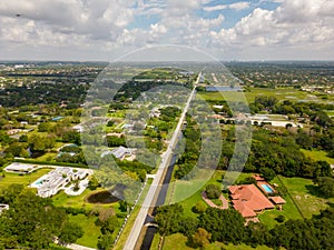 Aerial photo upscale homes in Southwest Ranches Broward County FL photo