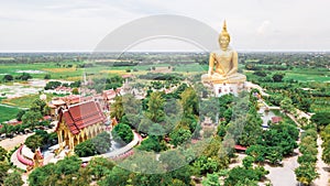 Aerial Photo Wat Muang Ang Thong Thailand