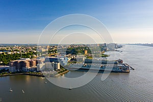 Aerial photo Weehawken Waterfront New Jersey