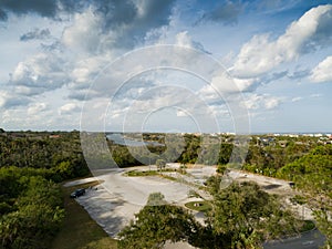 Aerial photograh of Hershel King Park at Flagler Florida during the afternoon