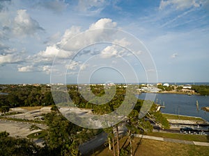 Aerial photograh of Hershel King Park at Flagler Florida during the afternoon