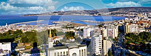 An aerial photograph of the city of Tangier in Morocco