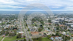 Aerial photograph of the suburb of Kingswood in the greater Sydney region of Australia