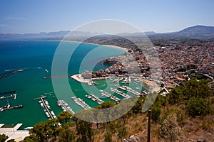 Aerial photographs of Castellamare del Golfo in Sicily