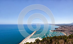 Aerial photographs of Castellamare del Golfo in Sicily