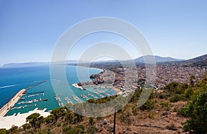 Aerial photographs of Castellamare del Golfo in Sicily