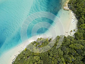 Aerial photographs of the Tallebudgera Creek inlet.